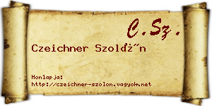 Czeichner Szolón névjegykártya